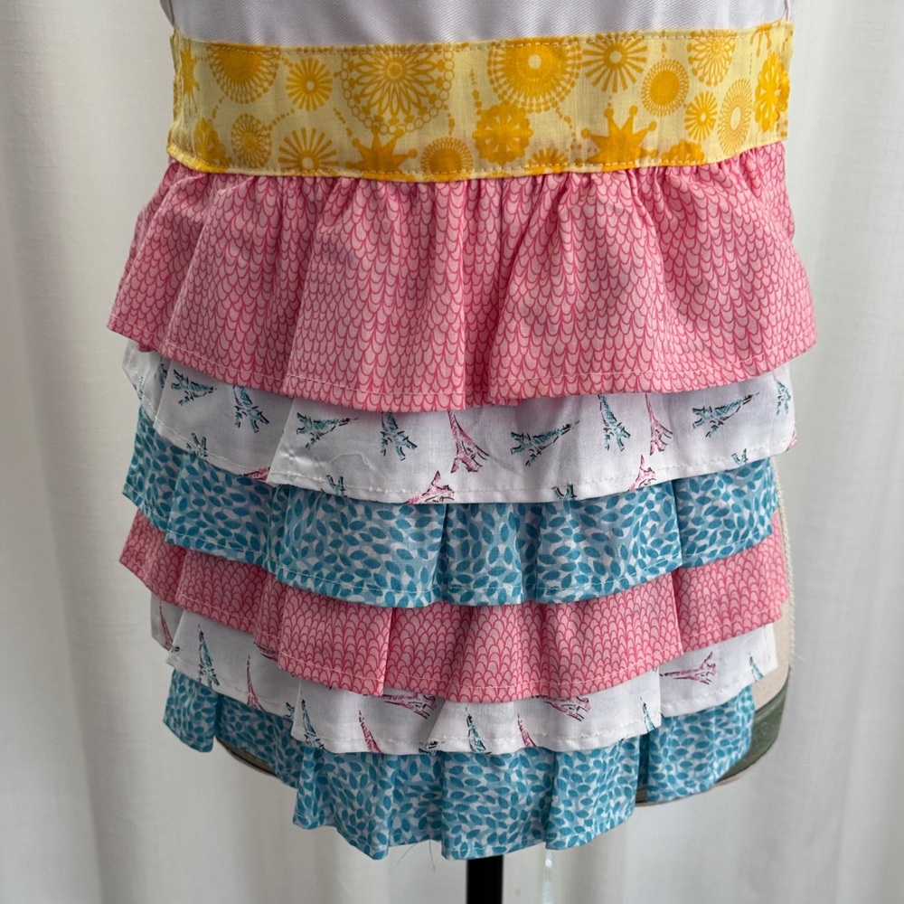 Kids Colorful Ruffled Apron - homemade - Picture 2 of 2